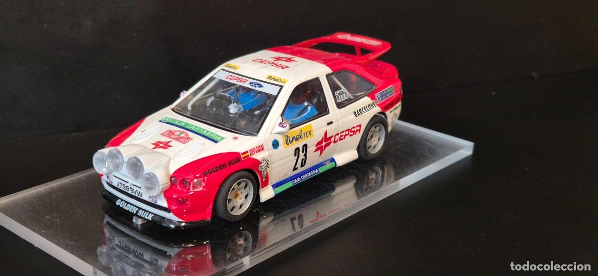 Slot Cars: SCALEXTRIC FORD ESCORT CEPSA CHASIS 3D PREPARACION RALLY FUNCIONA CORRECTAMENTE