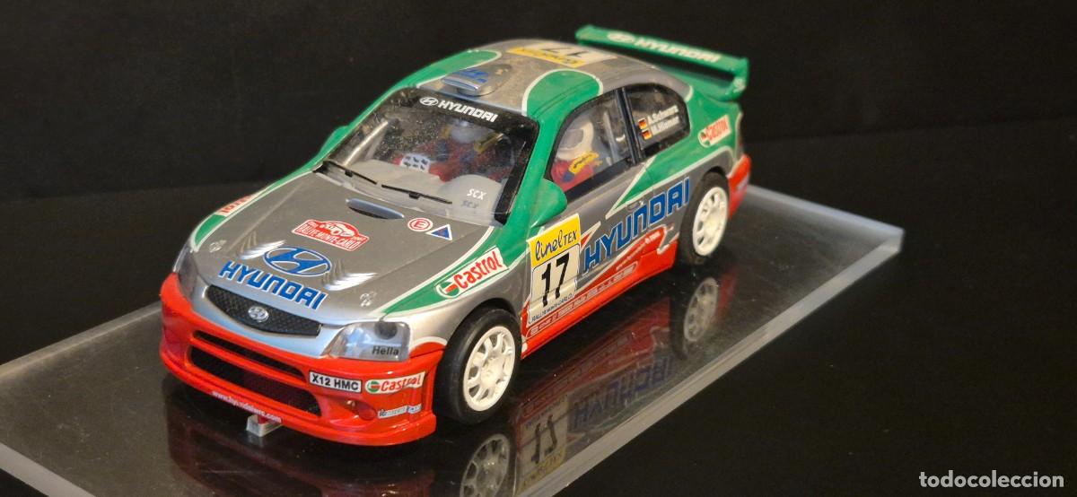 Slot Cars: SCALEXTRIC HYUNDAY WRC PREPARADO CON PREPARACION CON CHASIS 3D PARA RALLY FUNCIONA PERFECTO