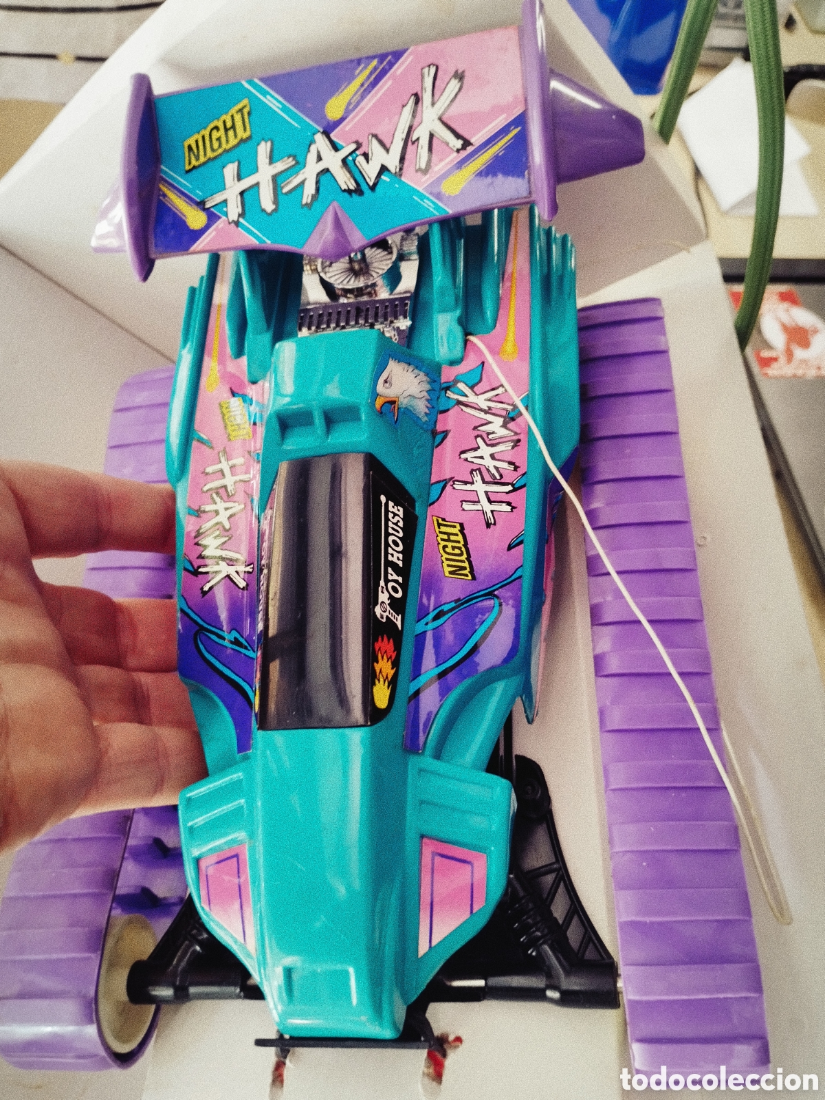 Slot Cars: Coche Radio Control Night Hawk Fire Bullet 1/18 Orugas &ndash; Nuevo en Caja &ndash; A&ntilde;os 90