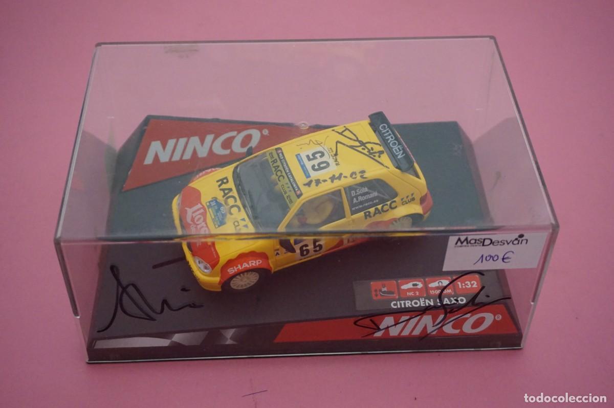 Slot Cars: GRAN OPORTUNIDAD - SCALEXTRIC - NINCO 50266 - CITROEN SAXO JWRC - FIRMADO POR ROMANI Y SOLA 17/11/02