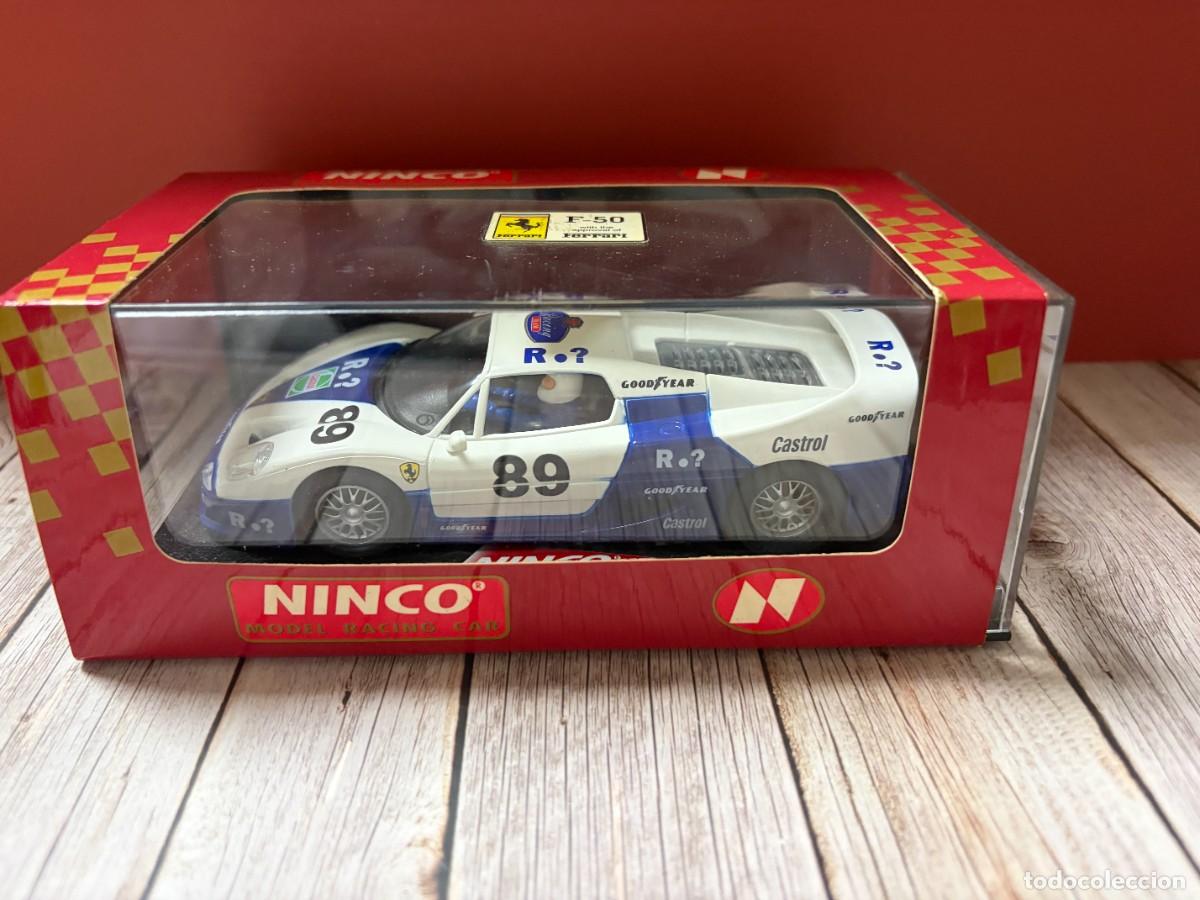 Slot Cars: NINCO. FERRARI F-50. RACING R?. BLANCO-AZUL. NUEVO. A ESTRENAR. DE COLECCIONISTA. VER FOTOS