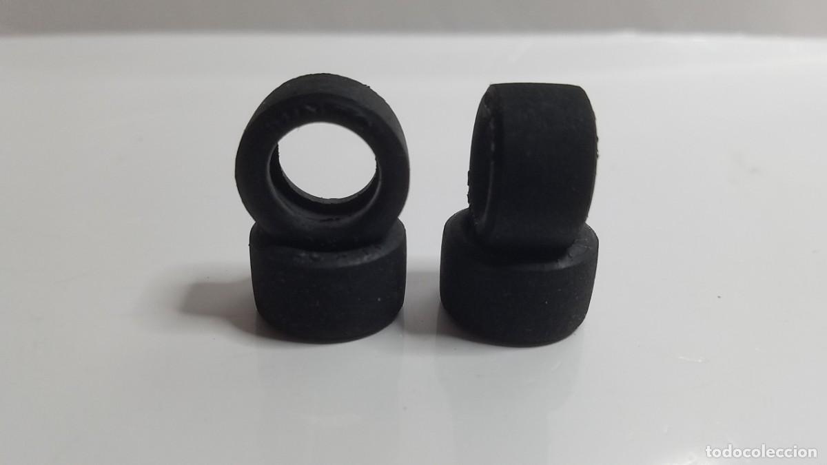 Slot Cars: SLOT SCALEXTRIC NINCO 4X NEUM&Aacute;TICOS RUEDAS O GOMAS 20X11 mm PERFIL MEDIO Y LISO