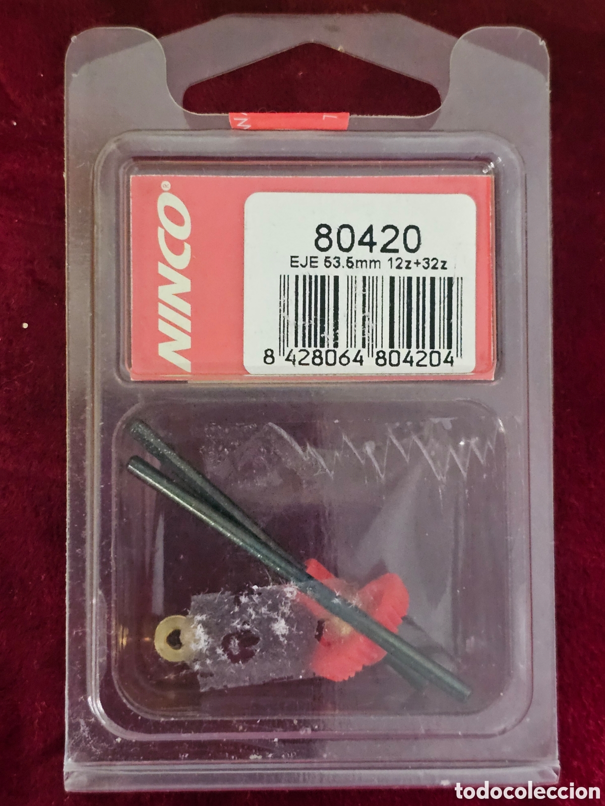 Slot Cars: Recambio Ninco 80420 - Eje 53.5mm 12z+32z (Nuevo en bl&iacute;ster)