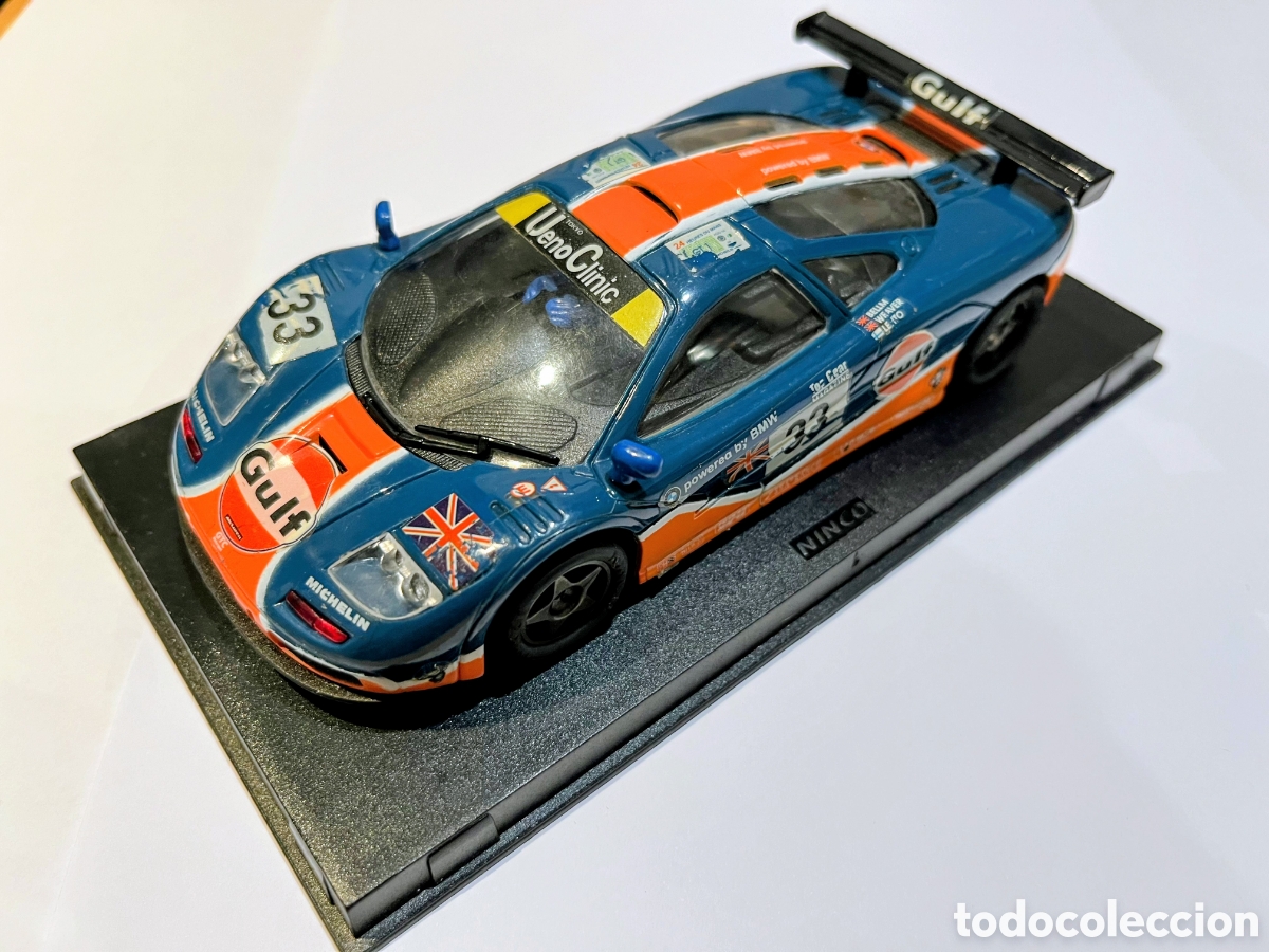Slot Cars: Coche Slot McLaren GTR azul NINCO