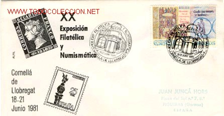 Sellos: Sobre EXPO CORNELLA (1981) - Foto 1