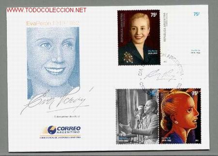 Sellos: SOBRES 1&deg; DIA EVA PERON - Foto 1