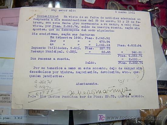 Sellos: SOBRE COMERCIAL   de  Alfredo Mart&iacute;nez Cano  de Sevilla 1951 - Foto 2