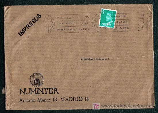 Sellos: MATASELLO DE RODILLO - PONGA EL N&ordm; DEL DISTRITO POSTAL...... - MADRID 1979 - Foto 1