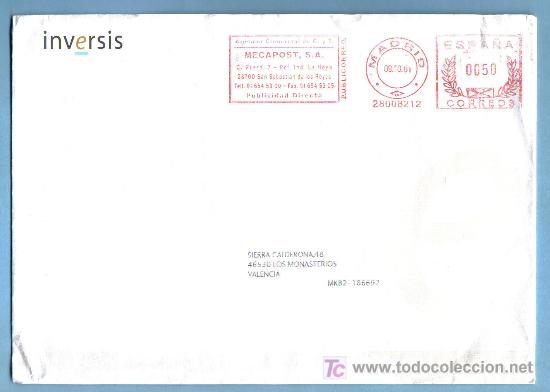 Sellos: FRANQUEO MECANICO - N&ordm; 28008212 - MADRID 2001 - Foto 1