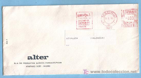 Sellos: FRANQUEO MECANICO - N&ordm; 14077 - MADRID  1980 - Foto 1