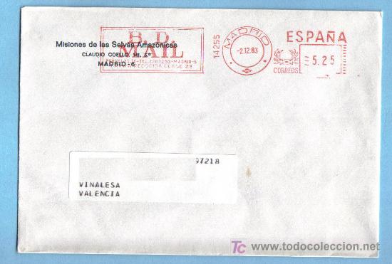 Sellos: FRANQUEO MECANICO - N&ordm; 14255 - MADRID 1983 - Foto 1