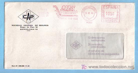 Sellos: FRANQUEO MECANICO N&ordm;16205  - BARCELONA  1982 - Foto 1