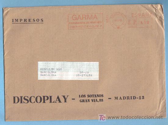 Sellos: FRANQUEO MECANICO N&ordm;16599  - MADRID 1983 - Foto 1