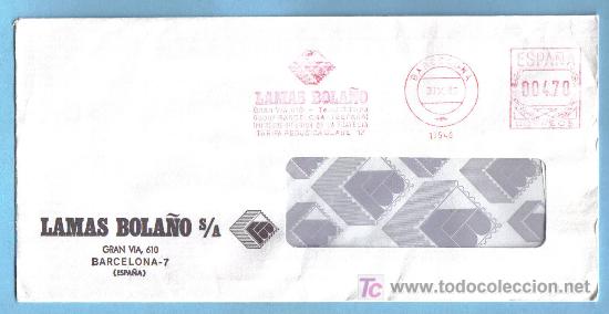 Sellos: FRANQUEO MECANICO N&ordm;17546  - BARCELONA 1985 - Foto 1