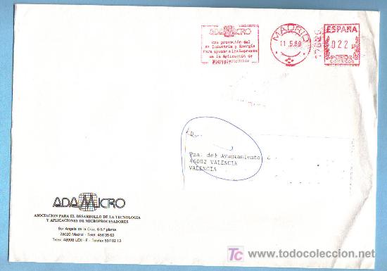 Sellos: FRANQUEO MECANICO N&ordm;17625  - MADRID 1989 - Foto 1