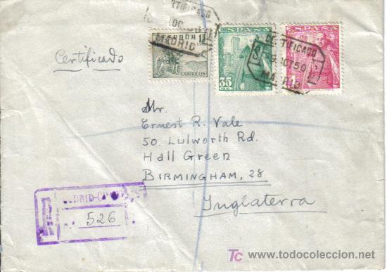 Sellos: CC A INGLATERRA 1950 MAT CERTIFICADO SERVICIO INTERNACIONAL - Foto 1