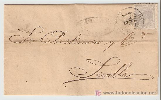 Sellos: Carta C&aacute;diz - Sevilla 1881