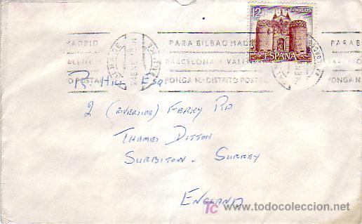 Timbres: MATASELLOS RODILLO (PARA BILBAO.) CARTA CIRCULADA 1979 PALMA DE MALLORCA (BALEARES)-INGLATERRA. MPM.