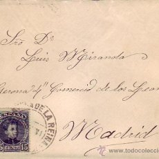 Sellos: ALFONSO XIII CADETE EN CARTA CIRCULADA 1901 DE TALAVERA DE LA REINA (TOLEDO) A MADRID. LLEGADA. MPM.. Lote 9638505