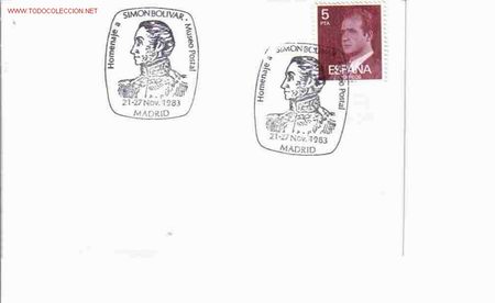 Sellos: MAT HOMENAJE A SIMON BOLIVAR 1983 - Foto 1
