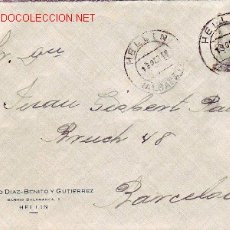 Sellos: CARTA COMERCIAL AVELINO DIAZ-BENITO CIRCULADA 1942 DE HELLIN (ALBACETE) A BARCELONA. MPM.. Lote 2897637