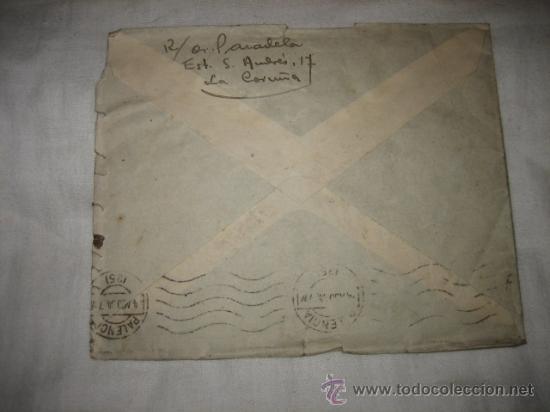 Sellos: SOBRE CIRCULADO   LA CORU&Ntilde;A   PALENCIA  1934 - Foto 2