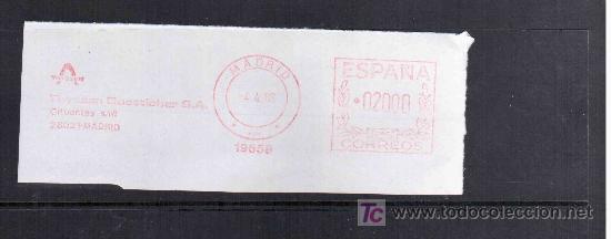 Sellos: FRANQUEO MECANICO MADRID THYSEN - Foto 1
