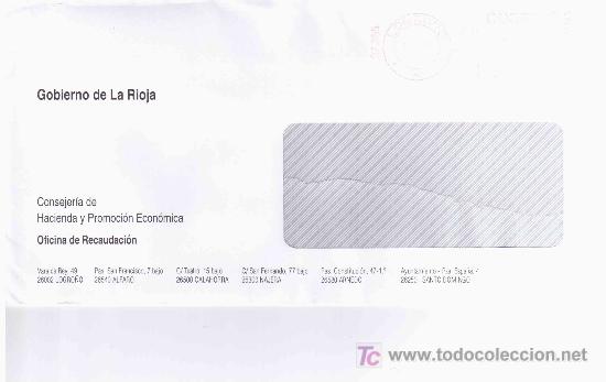 Sellos: FRANQUEO MECANICO LOGRO&Ntilde;O GOBIERNO DE LA RIOJA NUM 27385 - Foto 1