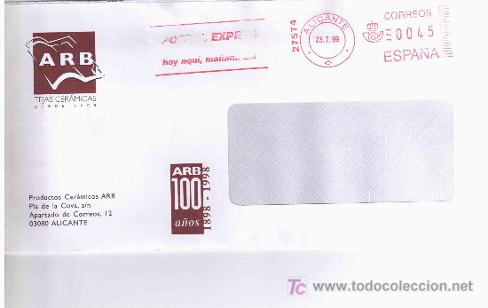 Sellos: FRANQUEO MECANICO ALICANTE POSTAL EXPRESS p - Foto 1