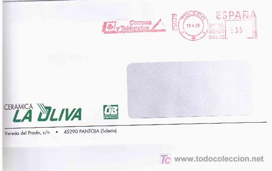 Sellos: FRANQUEO MECANICO TOLEDO CORREOS Y TELEGRAFOS - Foto 1