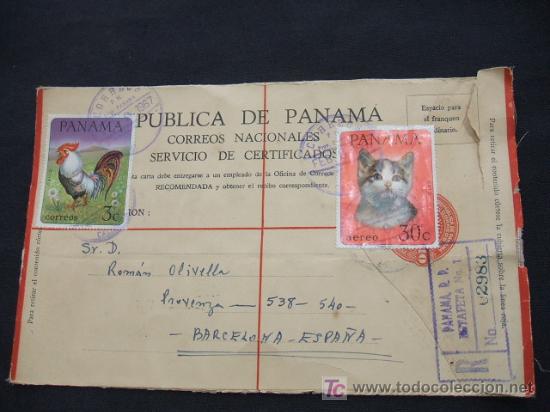 Sellos: SOBRE -  REPUBLICA DE PANAMA - A&Ntilde;O 1.967 - - Foto 1
