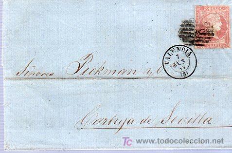 Sellos: CARTA DIRIGIDA DE VALENCIA A SEVILLA. - Foto 1