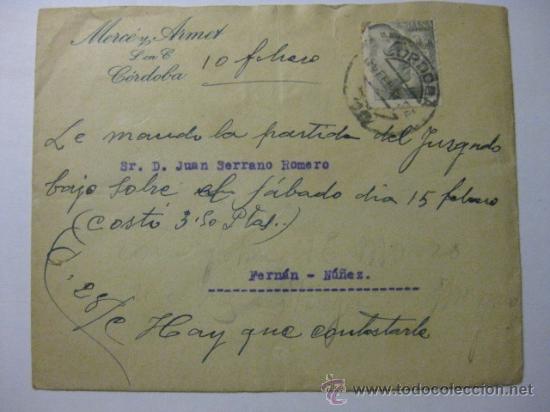 Sellos: SOBRE COMERCIAL MERC&Eacute; Y ARMET - CORDOBA - Foto 1