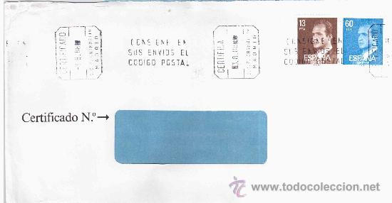 Sellos: MADRID CC CERTIFICADA MAT RODILLO CCO CHAMARTIN 1988 - Foto 1