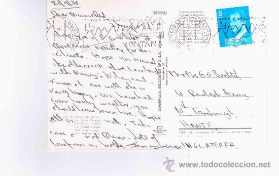 Sellos: TP CON MATASELLOS FUNICULAR MONASTERIO DE MONTSERRAT 1978 - Foto 1
