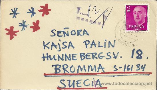 Sellos: GRANADA CC A SUECIA TASADA - Foto 1