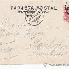 Sellos: 1903 BONITA Y RARA TARJETA POSTAL PUENTE DE VIZCAYA CIRCULADA DE BILBAO A SUIZA. LLEGADA.. Lote 31515206