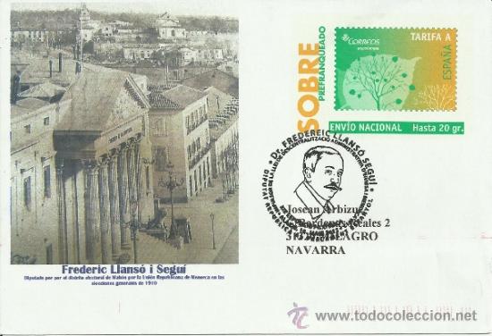 Briefmarken: ALAIOR BALEARES MAT DR FREDERIC LLANSO DIPUTADO SOBRE SOBRE PREFRANQUEADO