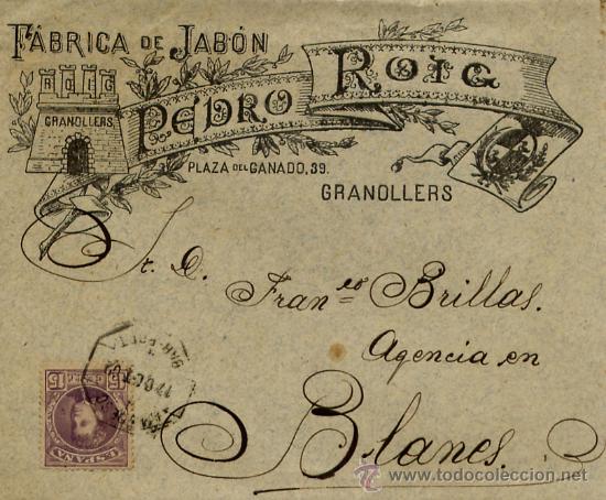 Francobolli: 1902. SOBRE PUBLICITARIO DE GRANOLLERS