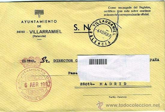 Stamps: franquicia 1987 - ayuntamiento de villarramiel / palencia -&iquest;BUSCAS de OTRO LUGAR?