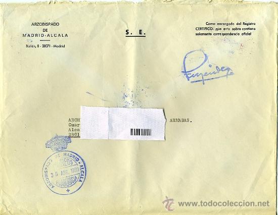 Sellos: franquicia 1990 - arzobispado madrid-alcal&aacute; - religi&oacute;n -&iquest;BUSCAS OTRO DE LUGAR?