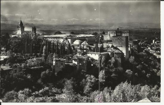 Sellos: TP ALHAMBRA CON MAT HEXAGONAL CORREO AEREO GRANADA - Foto 2