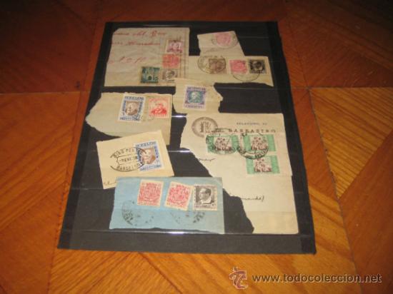 Timbres: 8 frontales con sellos espa&ntilde;oles, sellos de beneficiencia y timbres.
