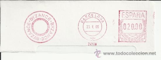 Sellos: FRANQUEO MECANICO BARCELONA BYZANCE - Foto 1