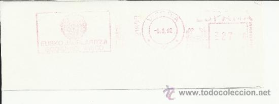 Sellos: FRANQUEO MECANICO VITORIA 21889 GOBIERNO VASCO EUSKADI - Foto 1