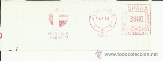 Sellos: FRANQUEO MECANICO BILBAO NUM 9036 - Foto 1