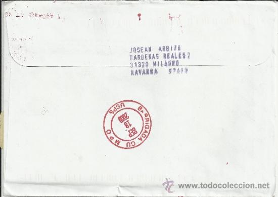 Sellos: ESPA&Ntilde;A CC CERTIFICADA A MARSHALL ISLANDS DEVUELTA AL DORSO MAT BARRIGUDA GUAM - Foto 2