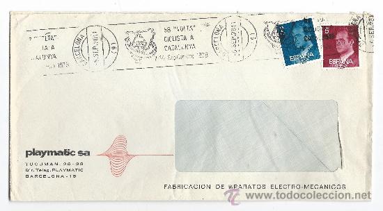 Briefmarken: SOBRE CIRCULADO- 58 VOLTA CICLISTA A CATALUNYA-MATASELLOS DE RODILLO
