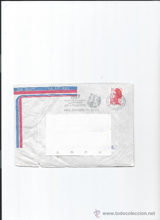 Briefmarken: SOBRE CIRCULADO -1989- CENTENARIO DE LA TORRE EIFFEL