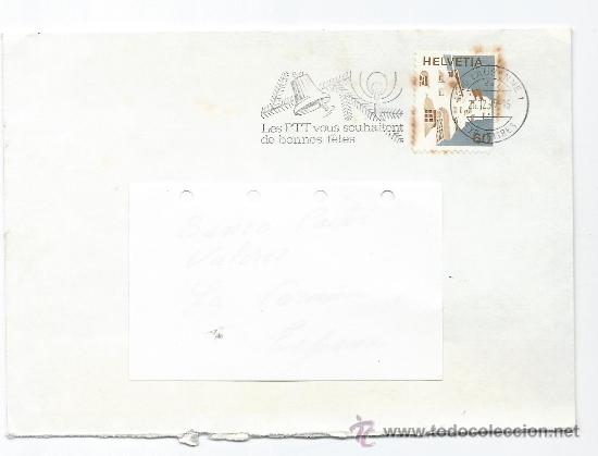 Stamps: SOBRE CIRCULADO SUIZO- NAVIDADES 75-